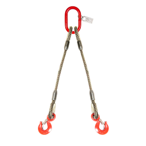 2-LEG WIRE ROPE SLING WITH SWIVEL HOOK
