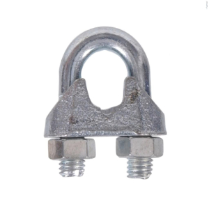 DIN 741 MALLEABLE WIRE ROPE CLIP WITH GROOVE, ZINC PLATED